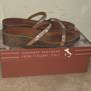 ITALIAN SHOEMAKERS AMENA NATURAL RHINESTONE ACCENT